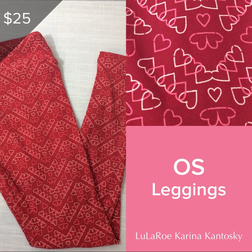 LuLaRoe OS Valentine leggings